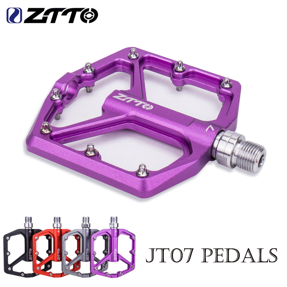 DAMO ZTTO MTB Ultralight Flat Pedal CNC Aluminum Alloy AM Enduro Bike Smooth Bearings 9/16 Thread  F