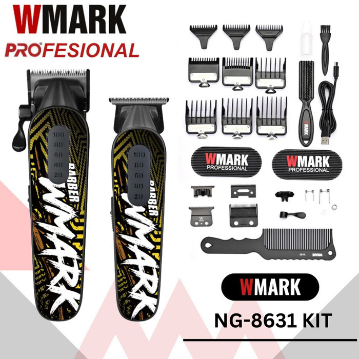 WMARK FESIONAL NG-8631 KIT WMARK COMBO KIT FORMULA W1 SET WMARK 8631 CLIPPER TRIMMER 9000RPM