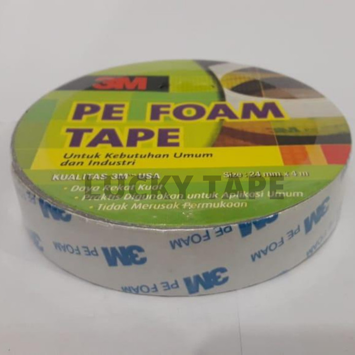 

PROMO 1 BOX DOUBLE TAPE BUSA 3M PE FOAM TAPE 24MM X 4 M METER ORIGINAL
