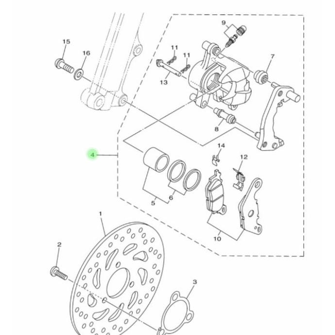 Promo Terbaru, Kaliper-Palababi-Caliper Assy Mio J-Soul Gt 115 Asli 54P-F580U-02