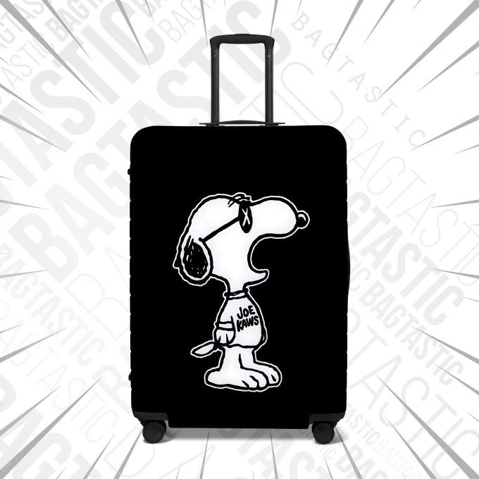 BAGTASTIC! Sarung Koper Luggage Cover bahan scuba ukuran M - medium size 22 - 24 inch dengan banyak 