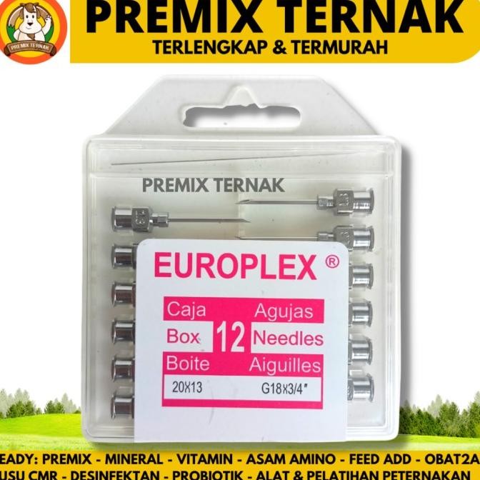 JARUM EUROPLEX 18G 1 PCS (1Jarum) / Needle syringe europlex