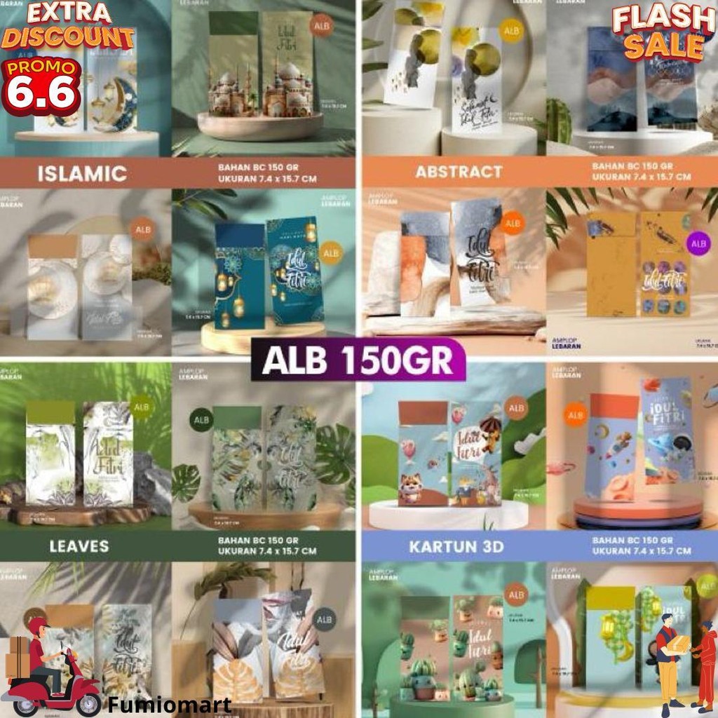 

Amplop Lebaran Murah (Isi 100Pcs) | Bahan Aster 150Gr | Isi 4 Desain (Sesuai Tema) | Grosir Amplop D Termurah