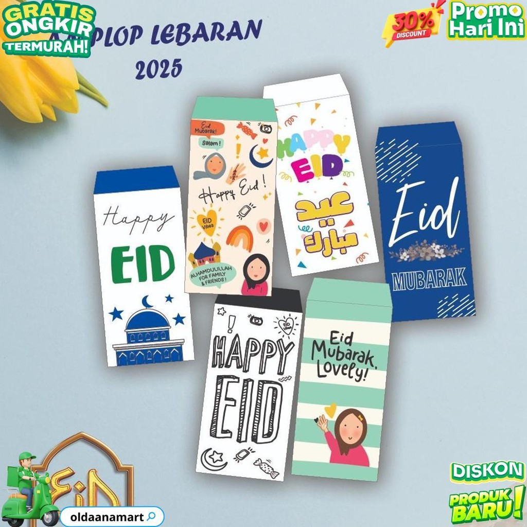 

(10 Pcs) Amplop Lebaran/Eid Mubarak Idul Fitri Ramadhan Amplop Angpao Lebaran Murah/Amplop Besar D Promo 3.3