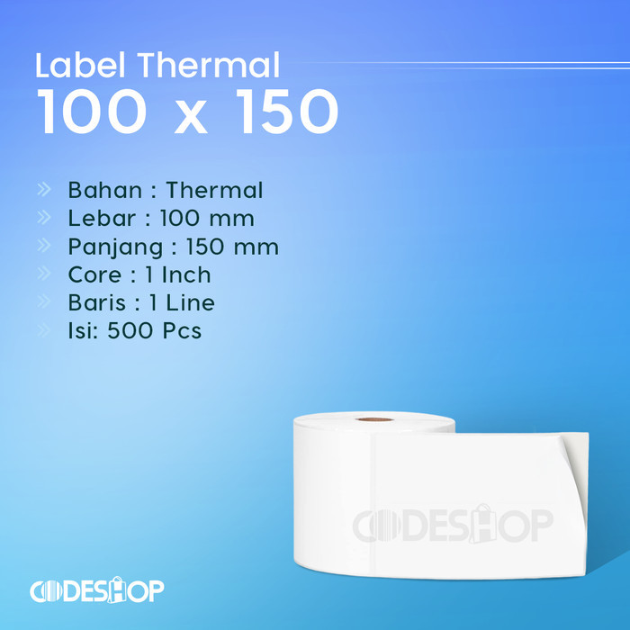 

Sale Label Thermal 100X150 100 X 150 Stiker Alamat Kirim Online Shop 500 Pc