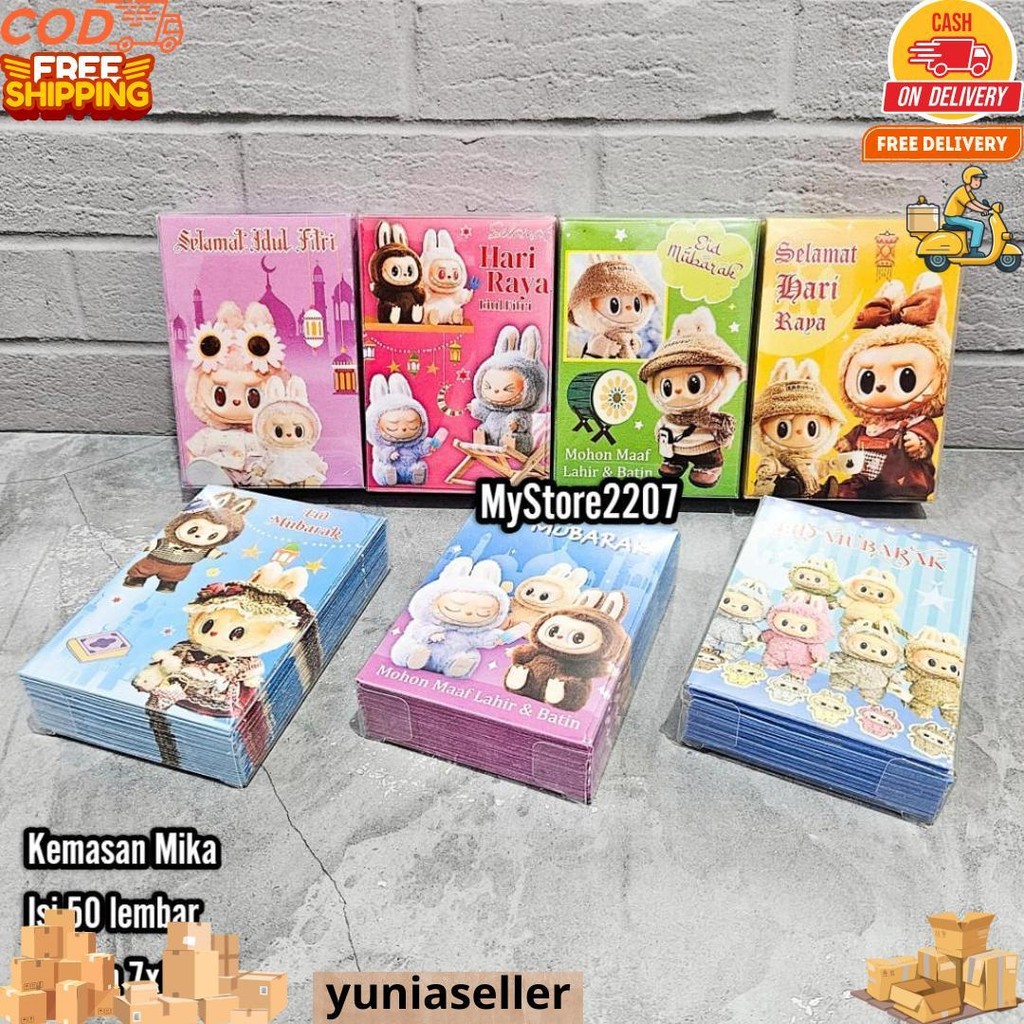 

(Mika Isi 50) Grosir Amplop Lebaran Hari Raya Idul Fitri Ramadhan Motif Islami, Karakter Lucu Isi 50 D Termurah