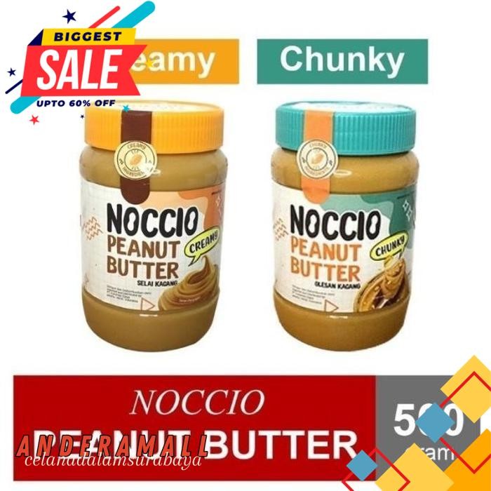 

NOCCIO PEANUT BUTTER CREAMY CHUNKY 500 GR SELAI OLESAN KACANG HALAL TERBAIK