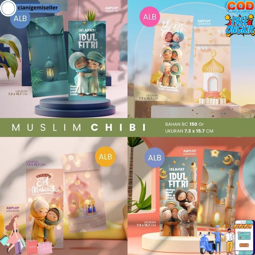 

Amplop Lebaran Premium (Isi 100Pcs) | Bahan 150 Gsm | Isi 4 Desain (Sesuai Tema) D Terlaris