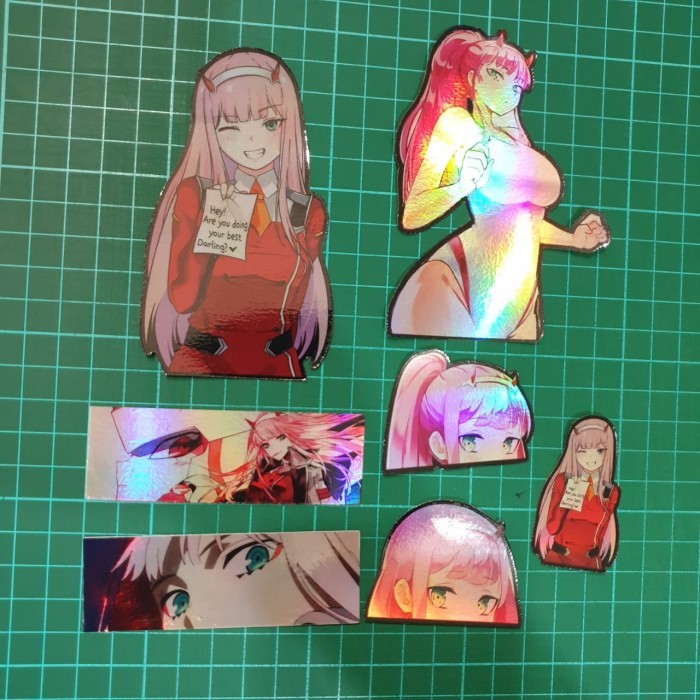 

STICKER HOLOGRAM ANIME - ZERO TWO - SET 14PCS