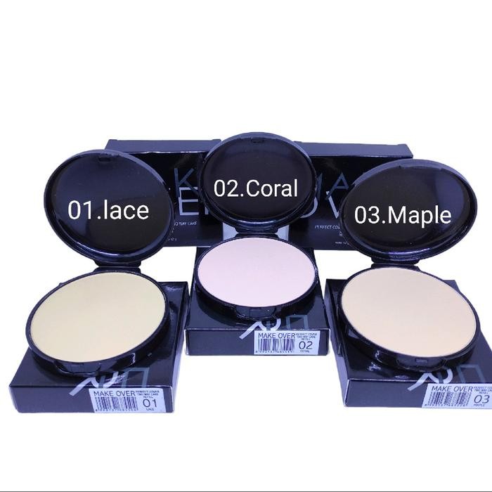 terbaru  make over perfect cover refil two way cake 12g - bedak padat ready