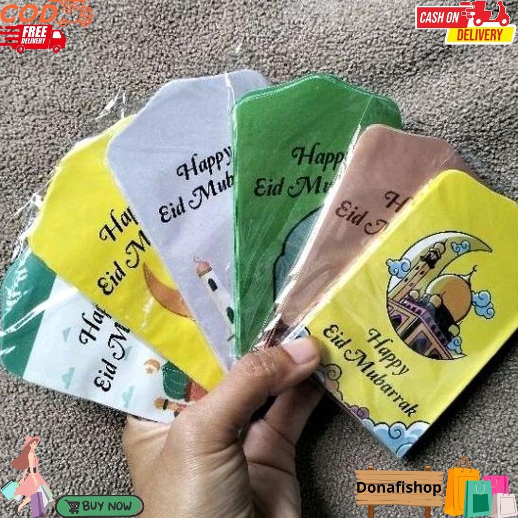 

(100 Pcs) 10 Pack Amplop Lebaran Motif Muslim Islami Ukuran Medium D Sale