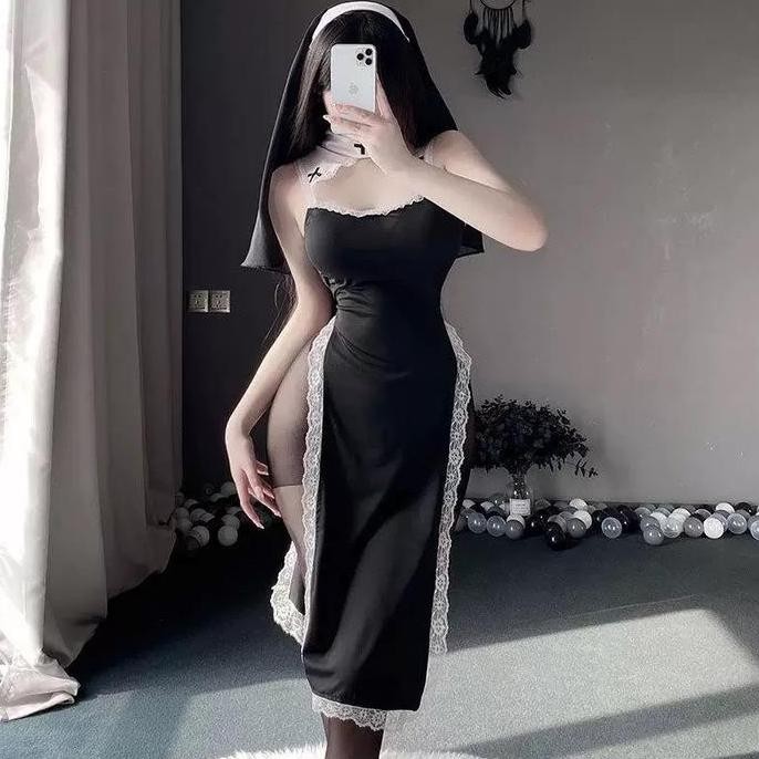 Lr604 Sexy Lingerie Cosplay Nun Love Kostum Original