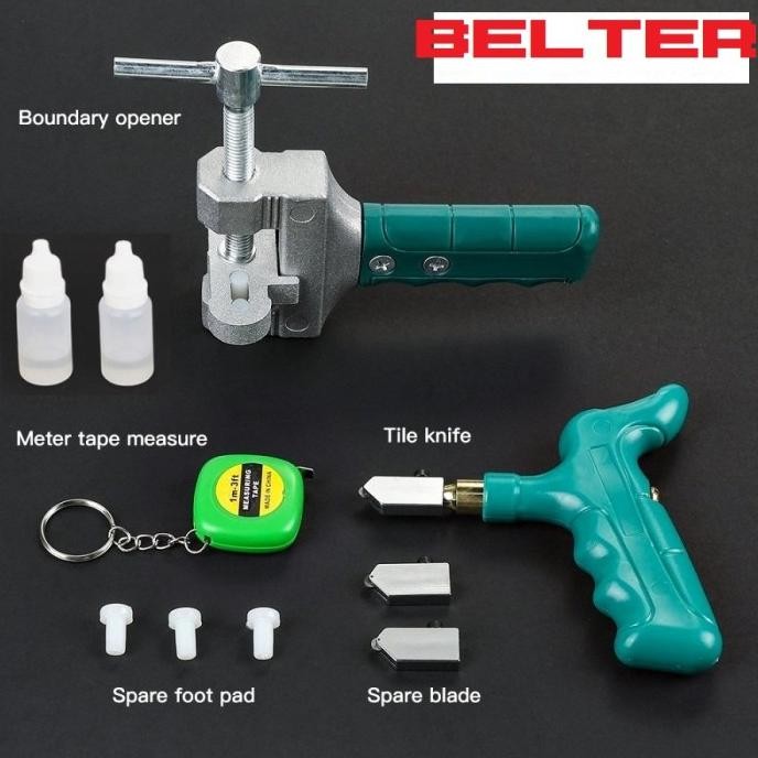 

SIAP KIRIM GLASS CUTTER SET OPENER - ALAT PISAU POTONG KACA KERAMIK + PEMATAH