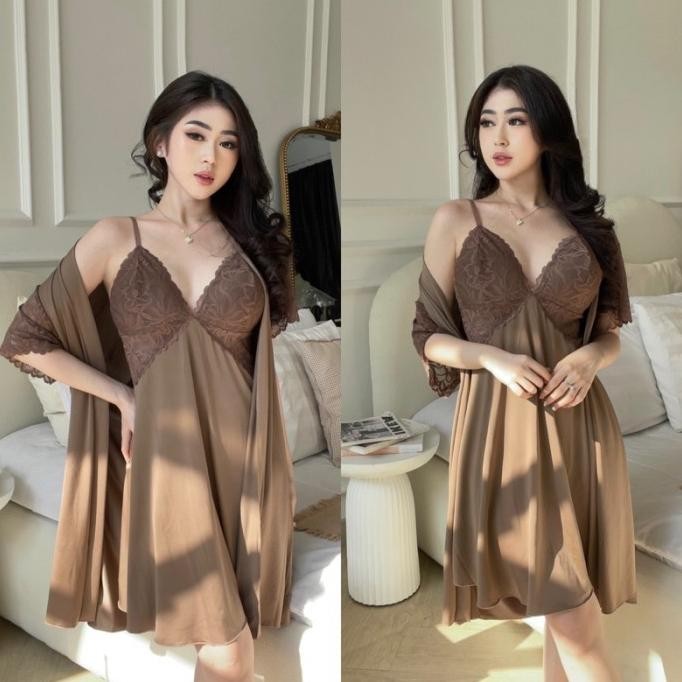 

Set Piyama Kimono Baju Tidur Wanita Dress Lingerie Sleepwear Original