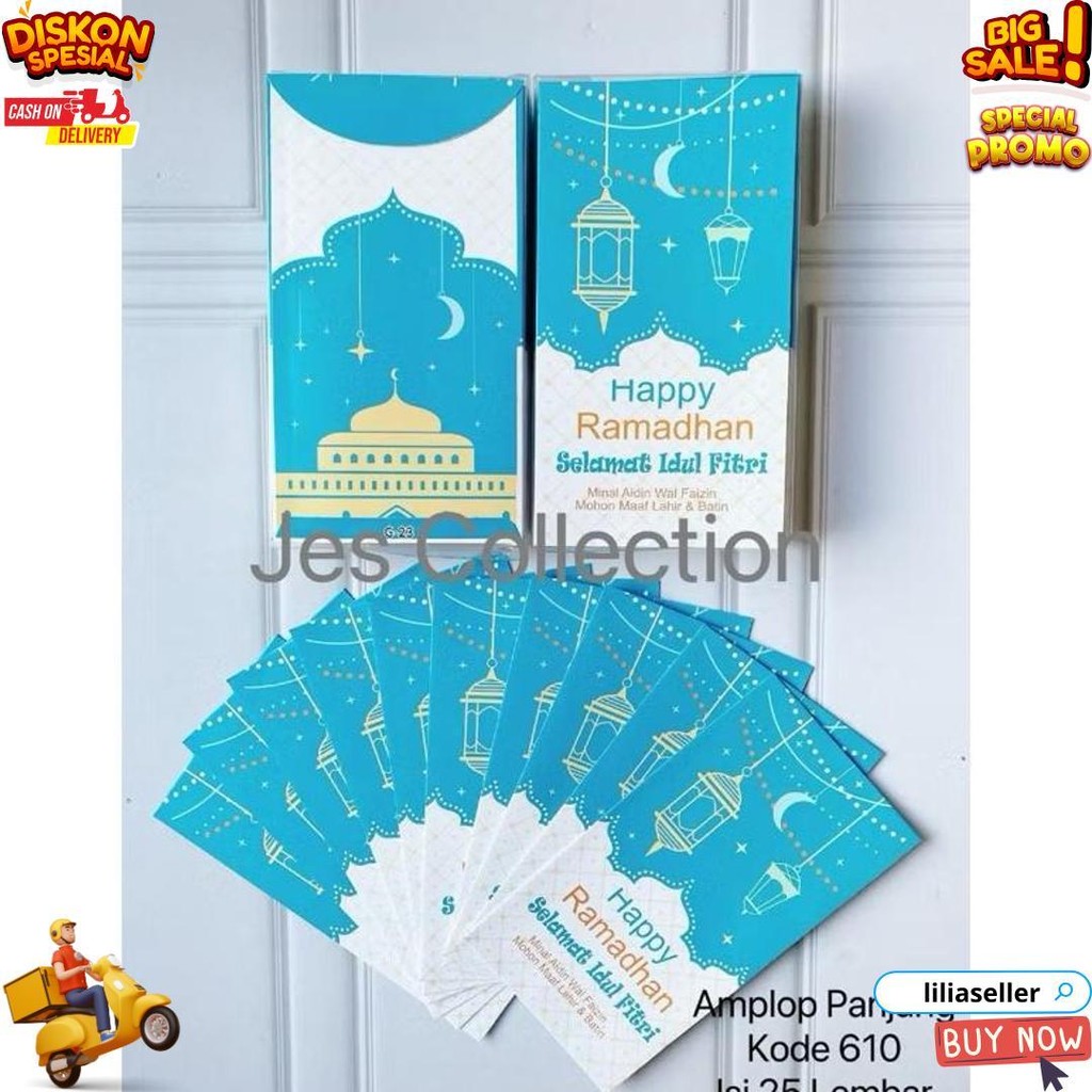 

Amplop Lebaran Panjang +- 25 Lembar Uang Tidak Perlu Lipat - Angpao Idul Fitri D Promo Puncak