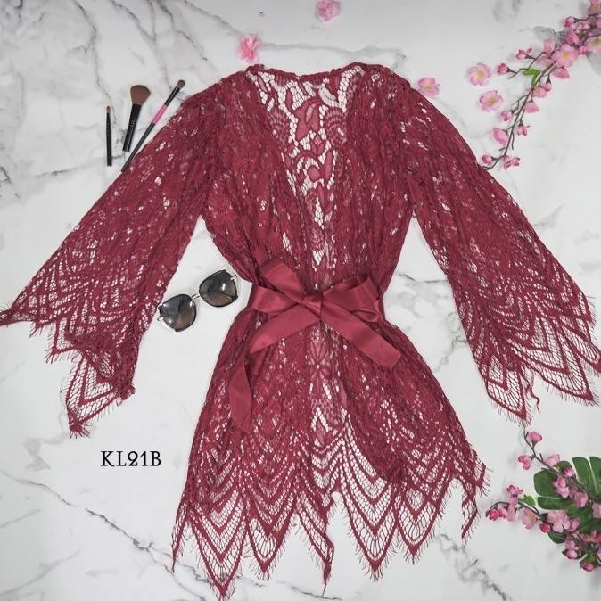 

Set Kimono Tidur Seksi Lace Sexy Alice Premium Lingerie Wanita Kl21B Original