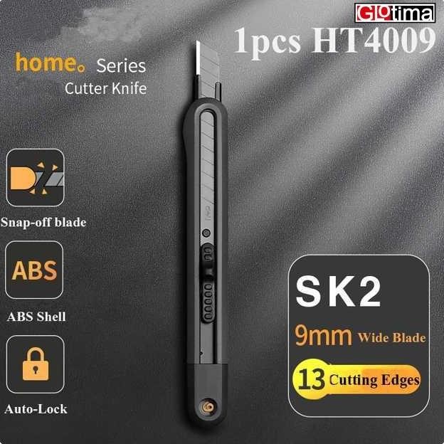 

SIAP KIRIM PISAU KATER CUTTER AUTO LOCK SNAP OFF BLADE 13 CUTTING EDGES SK2 9MM