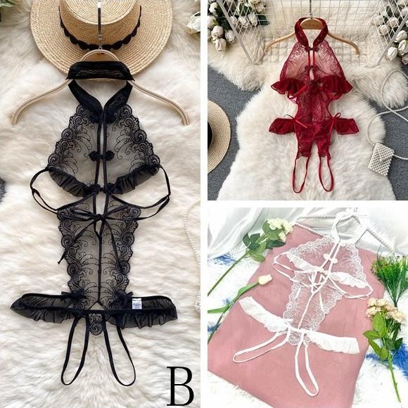 

Lingerie Sexy Hollow Out Jumpsuit Hot Open Crotch Playful Bodysut A570 Original