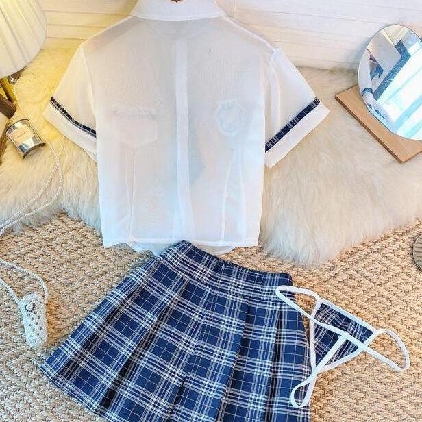 

Dezenna Lingerie Set Wanita Seragam Pelajar Baju Kostum Transparan 5A263 Original