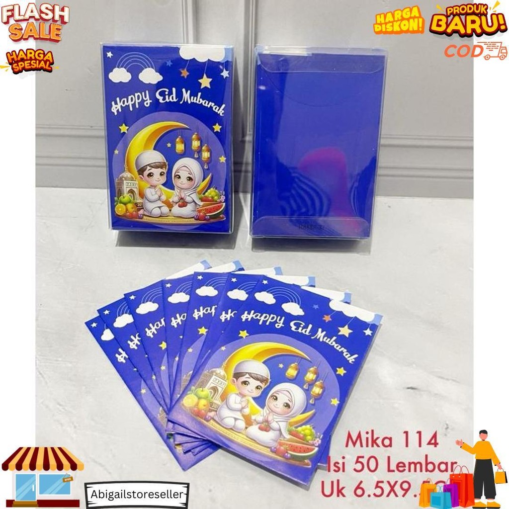 

Amplop Lebaran Idul Fitri Mika Isi 50 Lembar Tahun 2025 - Angpao Raya Kotak Mika D Ramadhan Sale