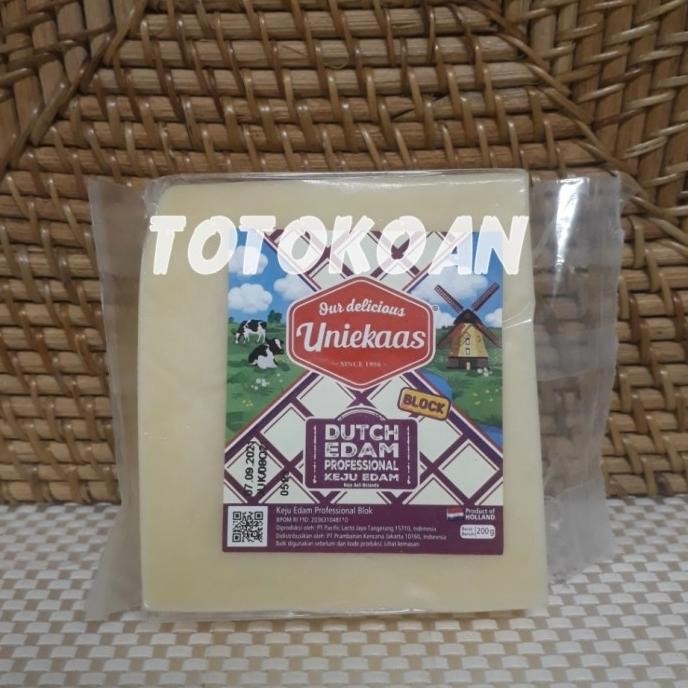 

SIAP KIRIM UNIEKAAS BLOCK DUTCH EDAM CHEESE | KEJU EDAM 200 GR