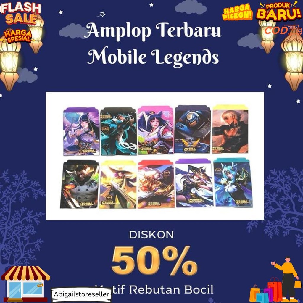 

(Paket Usaha Lebih Murah) 100Pcs Amplop Lebaran Atm/ Resto/ Muslim / Mobile Legend / Aesthetic Siap Pakai/ Siap D Best Seller
