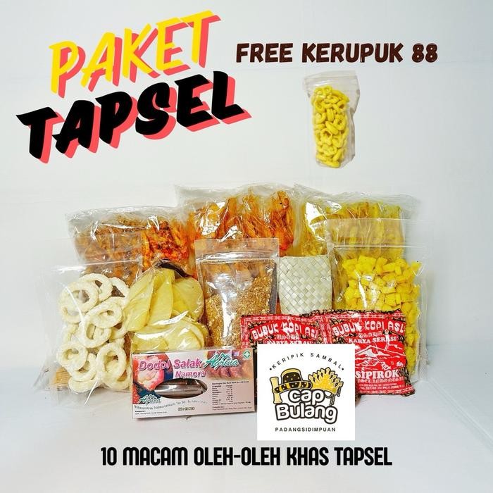 

[PAKET TAPSEL] 10 MACAM OLEH OLEH TAPANULI SELATAN (VARIAN KERIPIK SAMBAL, DODOL SIDIMPUAN, KERIPIK