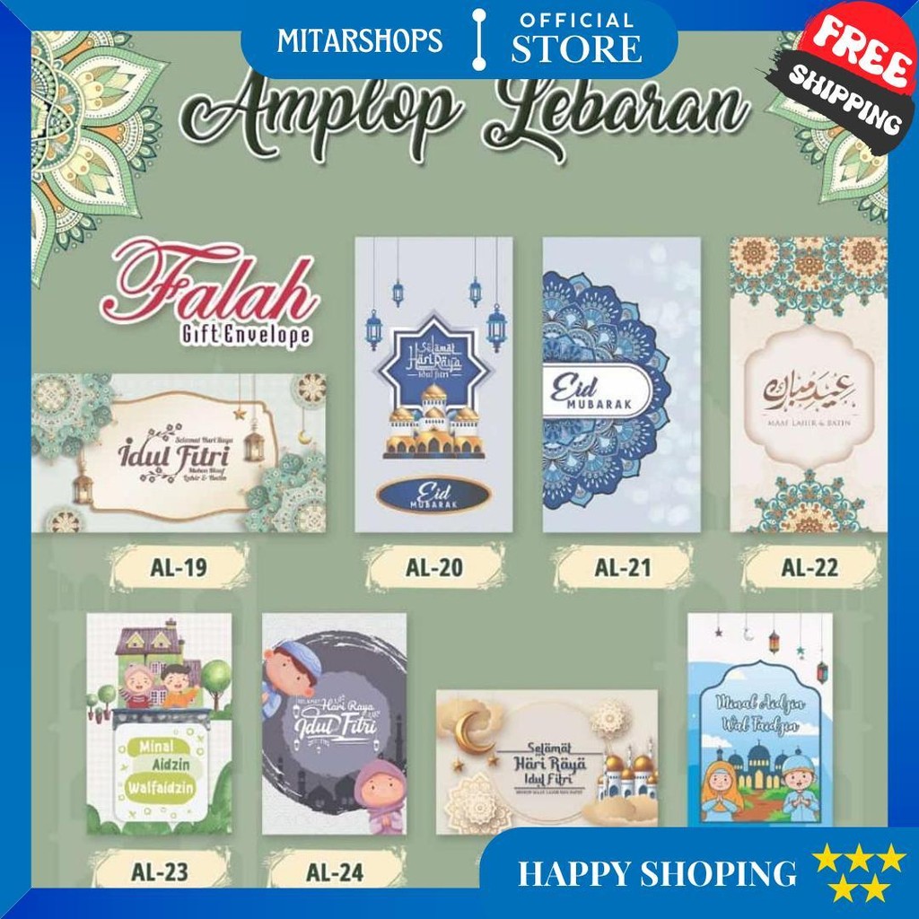 

Amplop Lebaran Falah Kode Al 24 Isi 50 Pcs / Amplop Cantik / Amplop Lucu / Amplop Lebaran Bisa Ecer D Best Seller