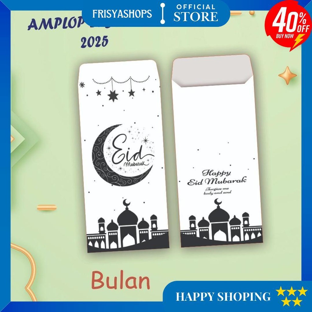 

( 10 Pcs ) Amplop Lebaran/Amplop Angpao Lebaran Murah Eid Mubarak Idul Fitri D Gratis Ongkir