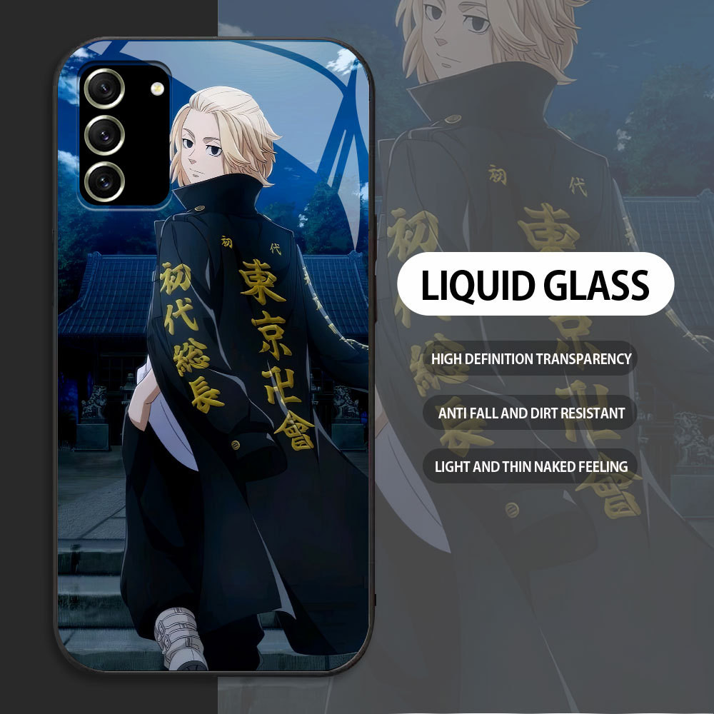 For Samsung Galaxy S30P S21 FE PLUS 5G S30 ULTRA Casing Skin Handphone  Tokyo Revengers Mikey Glass 