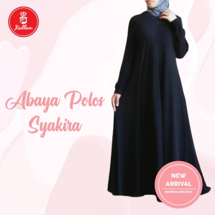Abaya Polos Hitam Arab Turkey Mewah Bahan Jet black Premium