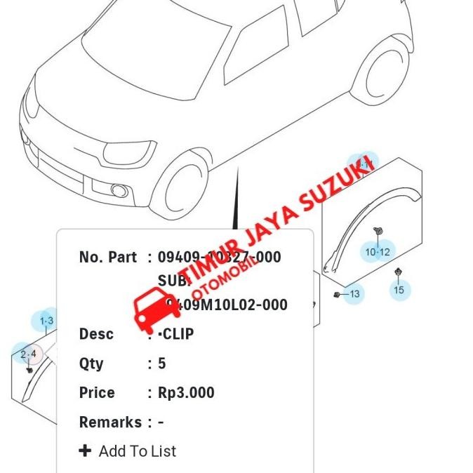 Kancing List Spakbor Ignis Asli Sgp Top