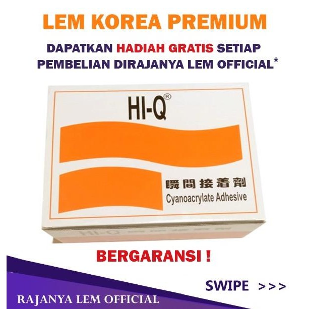 

Terjangkau Lem Besi / Lem Hiq Made In Taiwan / Lem Cyanoacrilte
