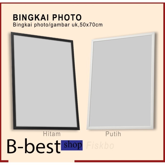 Frame Foto FRAMEFISKBO Bingkai / Frame Minimalis ukuran 50X70