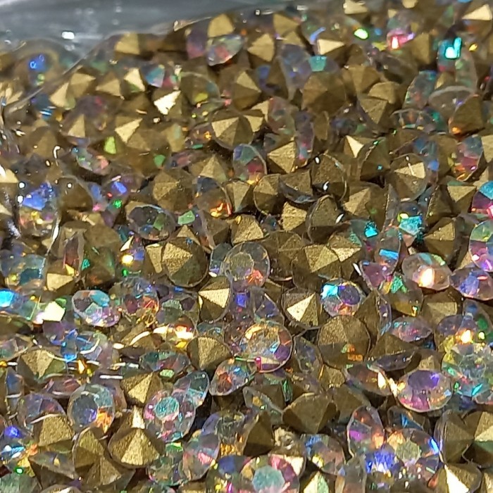 Permata Tempel Rhinestone SS16 AB 1 pack isi 10gross