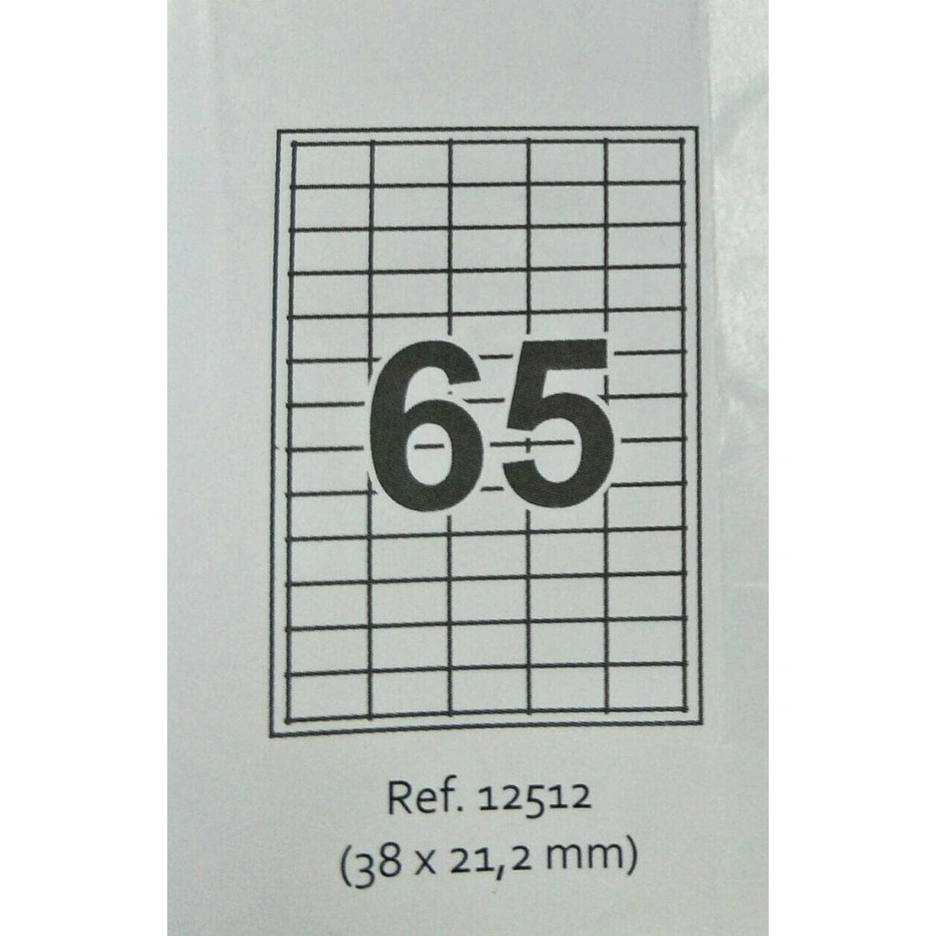 

APLI BASIC LABEL REF. 12512 ISI 100 SHEETS