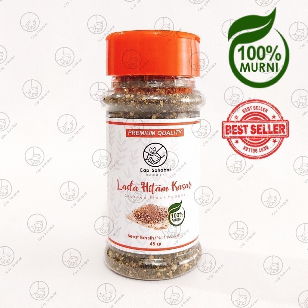 

Cap Sahabat - Lada Hitam Kasar Botol Premium / Crushed Black Pepper