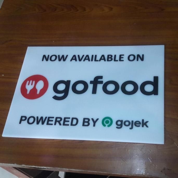 

TERMURAH - Tanda akrilik 30x20 cm tempel gofood gojek