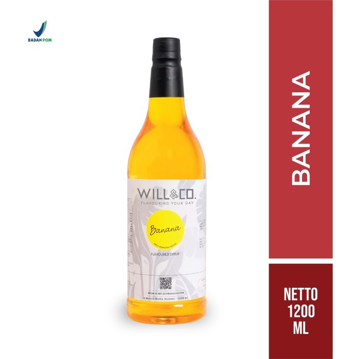 

Will&Co Sirup Banana 1.2 Liter - rasa pisang otentik