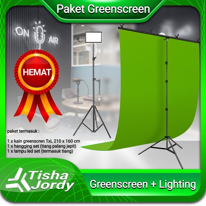 Paket Green screen chroma key greenscreen background studio photografi