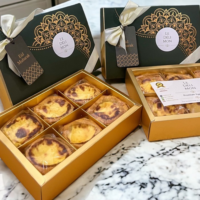 

Premium Portuguese Egg Tart Original Ledelimon 6pcs Hampers Lebaran