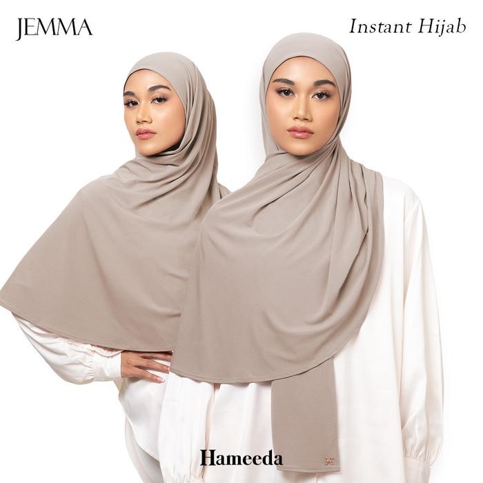 Hameeda - Jemma Instant Pashmina Jersey Bergo Panjang Jilbab Basic Kerudung Muslim Wanita