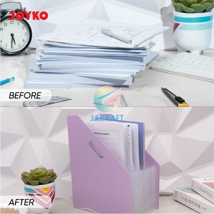 

(1 Pcs) Expanding Box File F4 Folio Joyko Ef-12 Map Accordian Akordeon Harmonika Berdiri 13 Kantong
