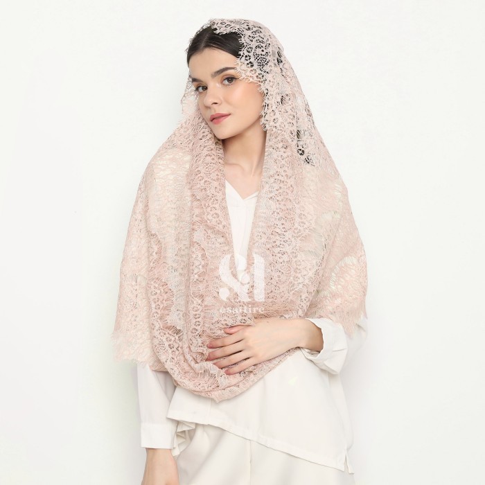 Kerudung Pashmina Hijab Lace Lebaran Instant Esattire