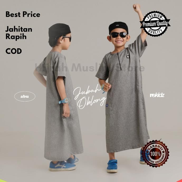New Baju Jubah Gamis Muslim Anak Laki Laki Cowok Bahan Katun Madinah Rosal Berkualitas
