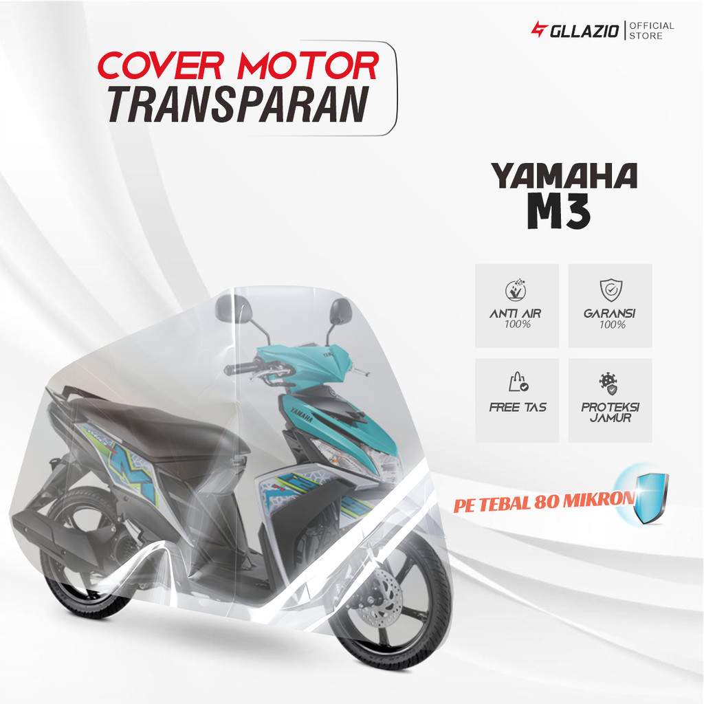 Body Cover Motor Yamaha Mio M3 Transparan / Sarung Motor Mio M3 Plastik / selimut Yamaha Mio M3 125 
