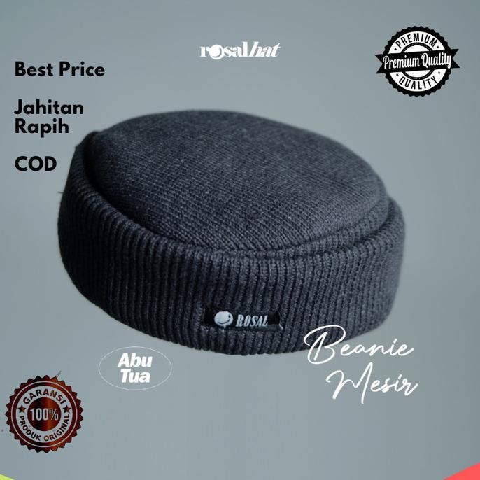 Kopiah Peci Songkok Mesir Rosal Peci Beanie Cap - Peci Kupluk Rajut