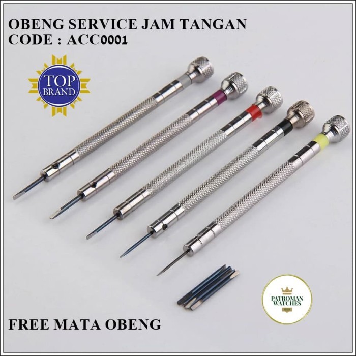 PROMO OBENG SERVICE JAM TANGAN / ALAT SERVICE JAM - FREE MATA OBENG SATU SET
