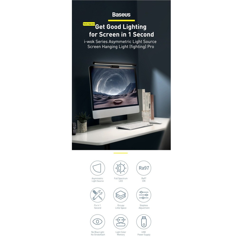 Baseus i-wok PRO Lampu LED Layar Komputer