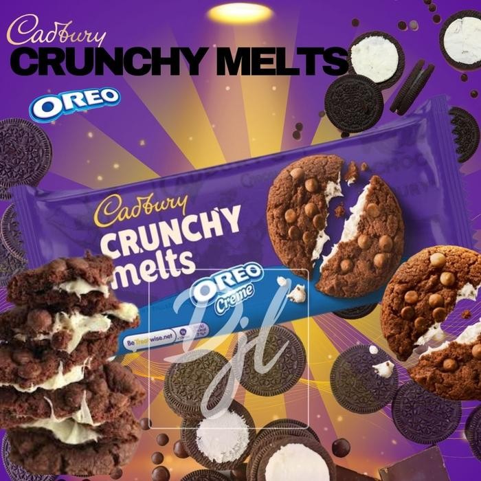 

Cadbury Crunchy Melts Oreo 156g 1Pak Cokelat Camilan Kering Snack